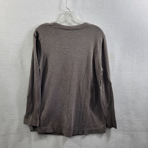 J. Jill Brown Long Sleeve Light Weight Sweater Size M 11424-0615 - Picture 5 of 5
